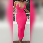 Load image into Gallery viewer, Strappy V-Front Bodycon Dress
